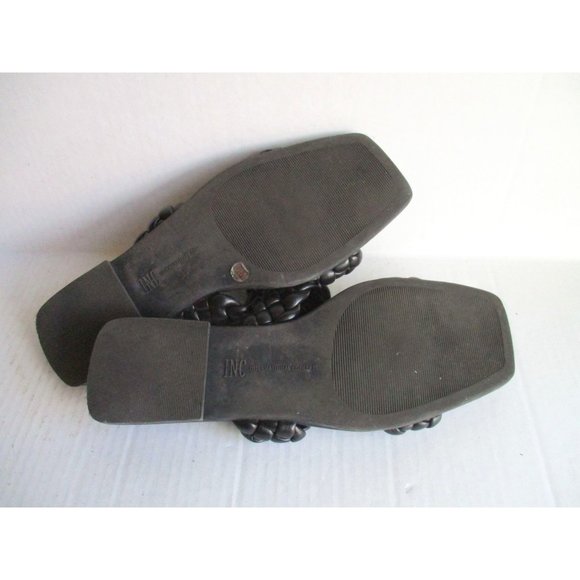 *INC Black Sandal Double Braided Bands Slip-On Flats- Size 9 - Picture 5 of 6